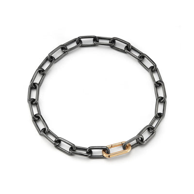 SS Sterling Silver/Black Rhodium Bracelet