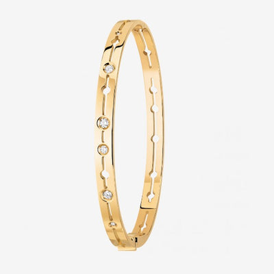 18K Yellow Gold Diamond Bangles