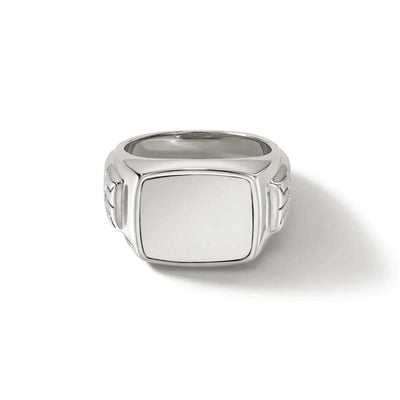 ID Signet Ring in Sterling Silver