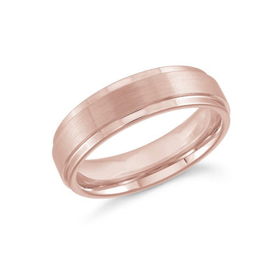 6mm Rose Tungsten Steel Step Edge Band