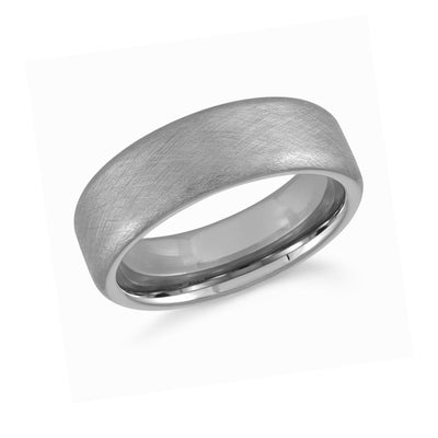 7mm Tungsten Steel Scratch Finish Band