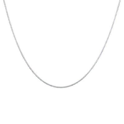 Diamond 4-Prong Eternity Necklace in 14K White Gold, 3.68cttw