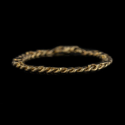 Tapper's Estate Collection | 18K Yellow Gold Fancy Curb Link Bracelet
