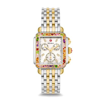 Deco Soiree Two-Tone 18K Gold-Plated Diamond Dial Watch