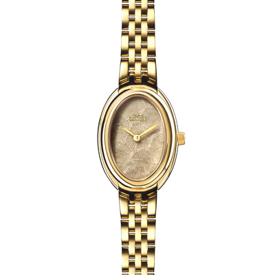 25mm Petoskey Book Watch with Petoskey Dial in Yellow Gold