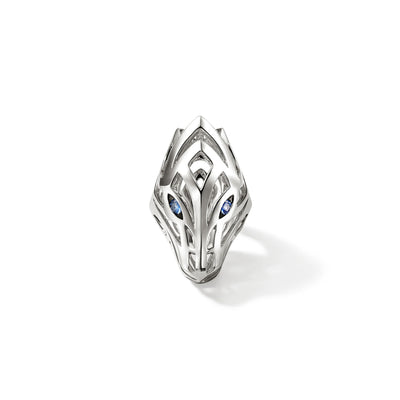 John Hardy Naga Sterling Silver and Sapphire Ring