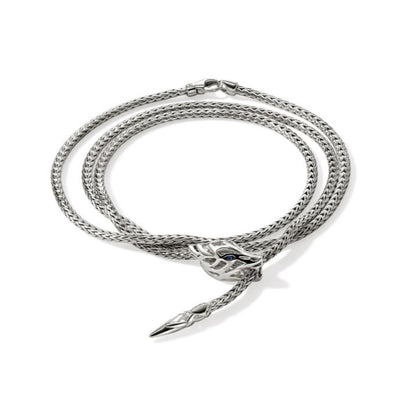 John Hardy Sterling Silver and Sapphire Naga Wrap Bracelet