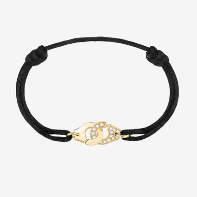 18K Yellow Gold Diamond Cord Bracelet