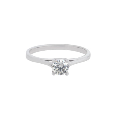 Round-Cut Diamond Solitaire Engagement Ring in 14K White Gold, 0.38cttw