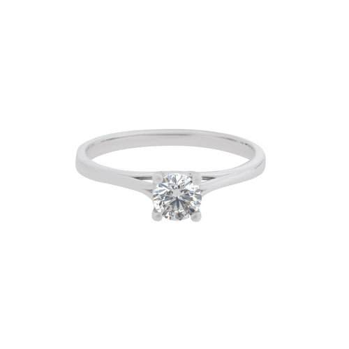 Round-Cut Diamond Solitaire Engagement Ring in 14K White Gold, 0.38cttw