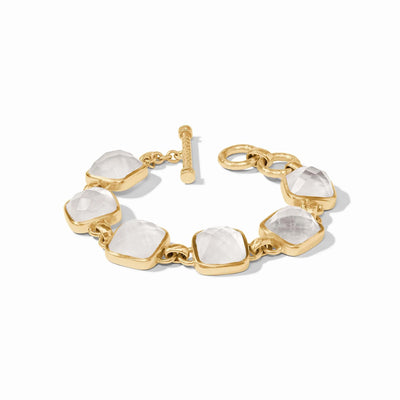 Catalina Stone Chunky Toggle Link Bracelet 24K Yellow Gold Plated