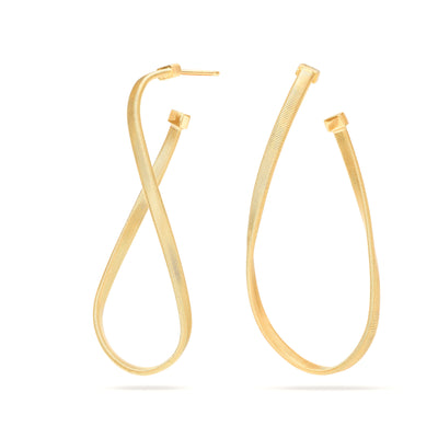Marrakech Twisted Irregular Medium Hoops in 18K Yellow Gold