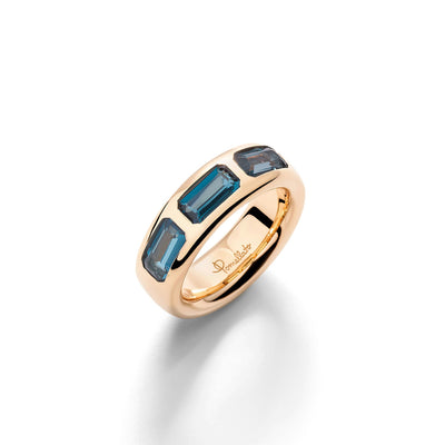 Iconica London Blue Topaz Ring in 18K Rose Gold, 2.50cttw