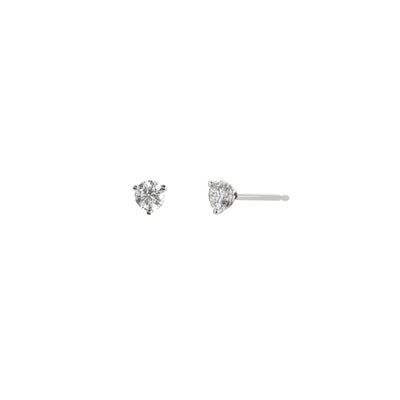 14K White Gold Diamond Martini Stud Earrings