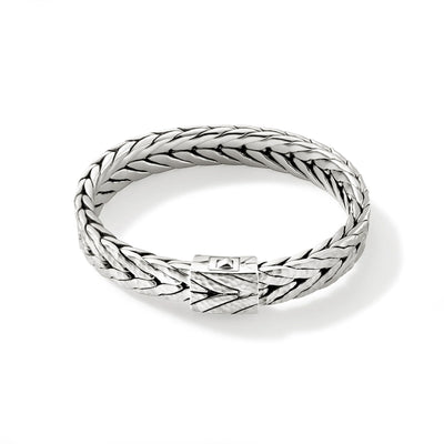 Sterling Silver Hammered Chevron Chain Bracelet