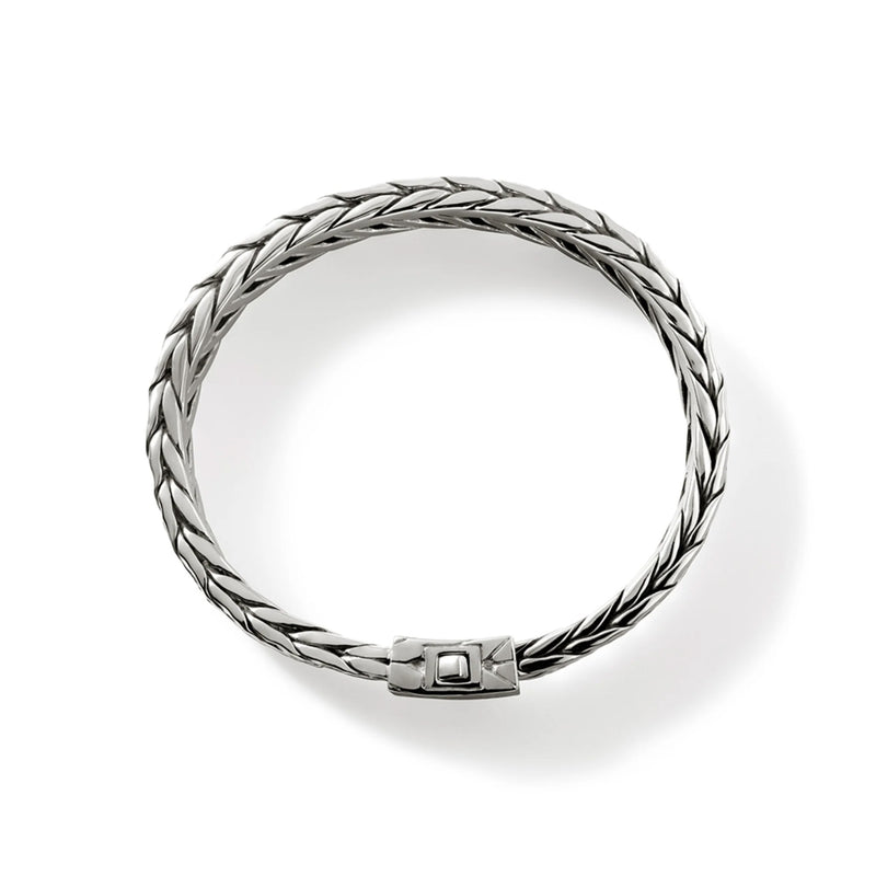 Sterling Silver Hammered Chevron Chain Bracelet