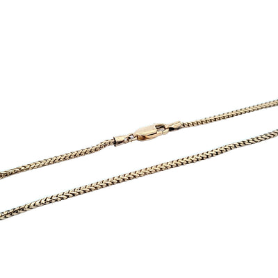 ESTATE 14K YELLOW FOXTAIL CHAIN 1.8MM WIDE 16 INCHES LENGTH