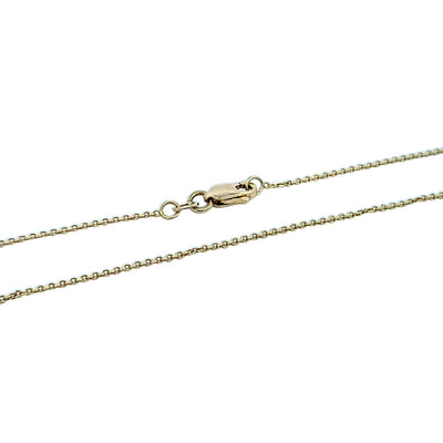 ESTATE 14K YELLOW CABLE LINK CHAIN, 1.1 MM WIDE, 16 INCHES LONG