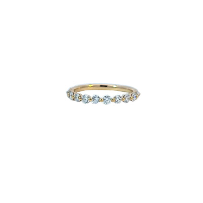 ESTATE 14K YELLOW DIAMOND BAND, 0.65 CTW, RING SIZE 8