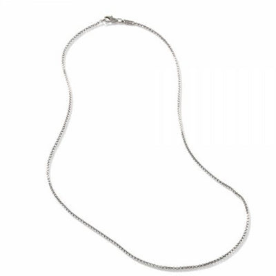 John Hardy Sterling Silver Box Chain Necklace