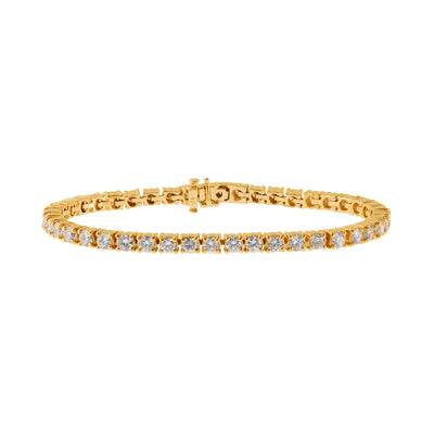 14K Yellow Gold Diamond Line Bracelet