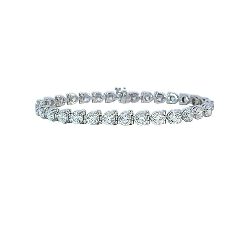 18K Gold White Gold 12.50CTTW Diamond Eternity BRACELET