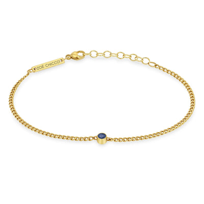 14K Yellow Gold Sapphire Bracelet