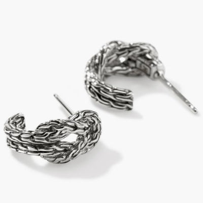 John Hardy Sterling Silver Love Knot Hoop Earrings