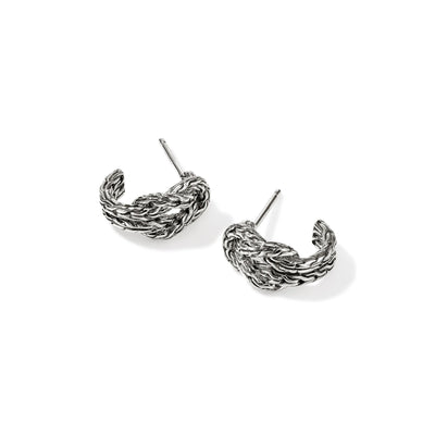Love Knot Hoop Earring, Sterling Silver, 13MM