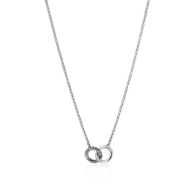 Sterling Silver Interlocking Circles Pendant Necklace