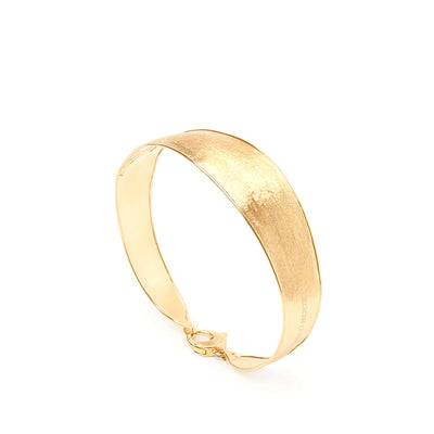 18K Yellow Gold Bangle, Medium Width