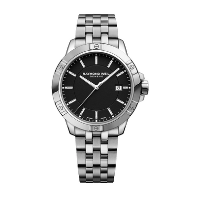 Tango Quartz Black Dial Watch | 41MM | 8160-ST-20041
