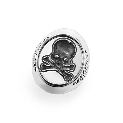 Silver Skull Signet Ring