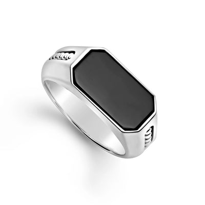 Onyx Octagon Ring