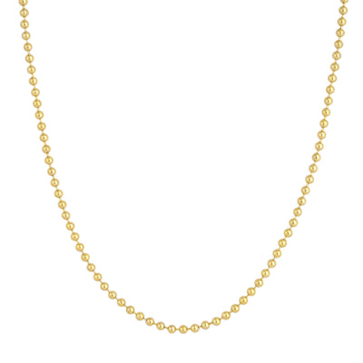 14K Yellow Gold Ball Chain Necklace