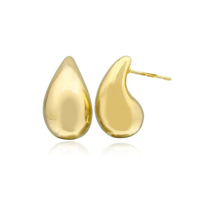 14K Yellow Gold Teardrop Earrings