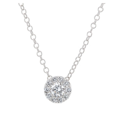 14K White Gold Diamond Necklace