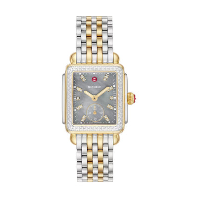 Deco Mid Two-Tone 18K Gold PLated Diamnd Watch