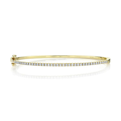 Diamond Bangle Bracelet in 14K Yellow Gold, 0.80cttw