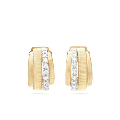 Masai Diamond Earrings in 18K White/Yellow Gold, 0.84cttw