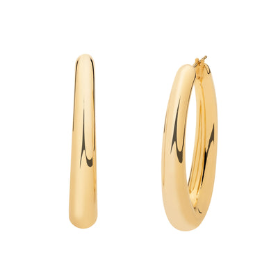 18K Yellow Gold Hoop Earrings