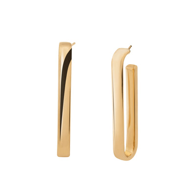 18K Yellow Gold Hoop Earrings