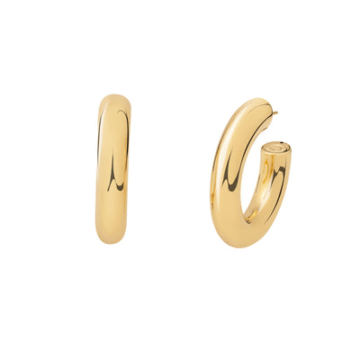 18K Yellow Gold Hoop Earrings