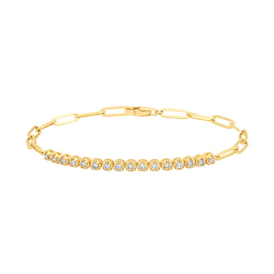 14K Yellow Gold Diamond Bracelet