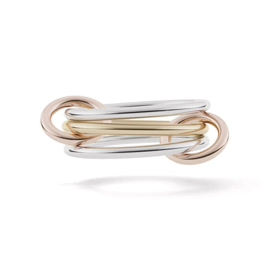Solarium Triple-Band Ring in 18K Two-Tone Gold & Sterling Silver