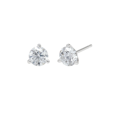 14K White Gold Lab Grown Diamond Earrings