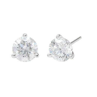 14K White Gold Lab Grown Diamond Earrings
