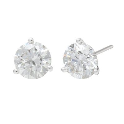 14K White Gold Lab Grown Diamond Earrings
