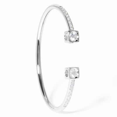 18K White Gold Diamond Bangle