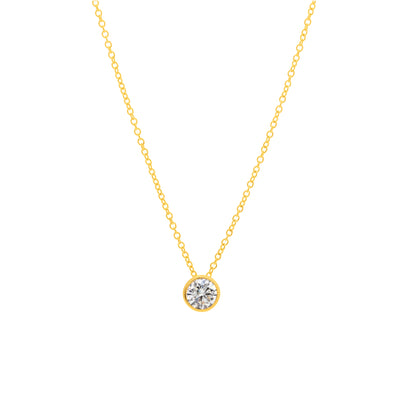 14K Yellow Gold Lab Grown Diamond Necklace